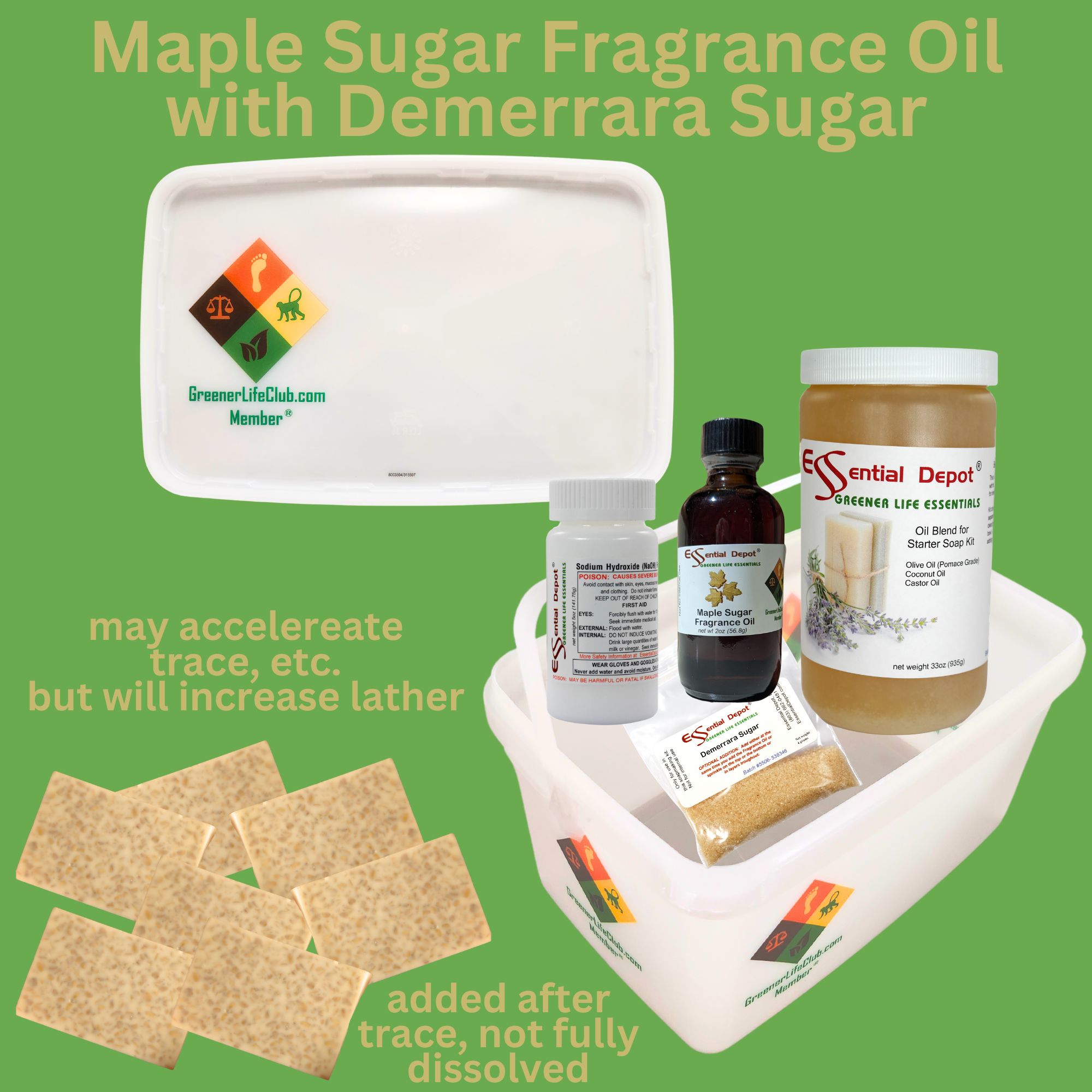 Maple Sugar Fragrance Oil with organic Demerrara Sugar